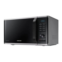 Samsung Micro-ondes solo 23L, Décongélation Quick Defrost, Cocotte vapeur - MS23K3555ES Manuel utilisateur | Manualzz