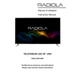 RADIOLA UHD 4K RAD-LD55100K UHD TV Owner Manual