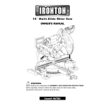 Ironton 10in. Multi-Sliding Compound Miter Saw Owner's Manual
