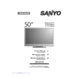 Sanyo DP50741 Operating And Maintenance Instructions