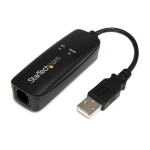 StarTech.com External V.92 56K USB Fax Modem &ndash; Hardware Based Dial up Data Modem Instruction manual