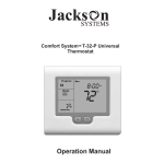 Jackson Systems Comfort System T-32-P Installation Manual