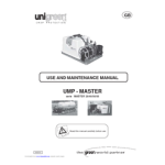 Unigreen Master UMP 50 Operator`s manual