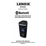 Lenoxx BT9330 Manual