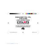 CYCLOPS PARALYSER 775 PARALYSER 775b User Instructions