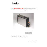 Helo HSX M 120 Operating and Installation Instructions