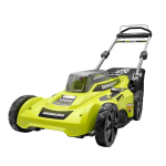 Ryobi RY401100-4X 40V 18 in. 2-in-1 Cordless Battery Walk Behind Push Mower and Trimmer User guide