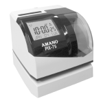 Amano PIX-75 Electronic Time Recorder Installation and Operation Guide
