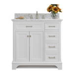 Allen + Roth 2027VA-36-201 36-in White Undermount Single Sink Bathroom Vanity Instrukcja obsługi