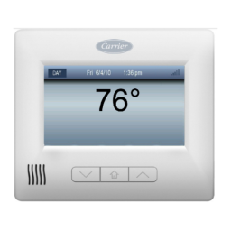 Carrier ComfortChoice Touch Thermostat Installation and Start-Up Instructions | Manualzz