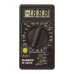 Elenco Electronics M1007K Digital Mulitmeter Kit Instruction manual