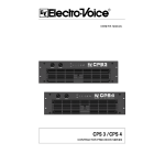 Electro-Voice Contractor Precision CPS3 Owner`s manual