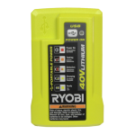 Ryobi 40-Volt Lithium-Ion Charger Operator&rsquo;s manual