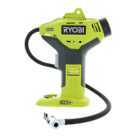 Ryobi P737 18-Volt ONE  Cordless Power Inflator (Tool-Only) Operator&rsquo;s manual