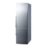 Summit FFBF246SS 24 Inch Counter Depth Bottom Freezer Refrigerator Spec Sheet