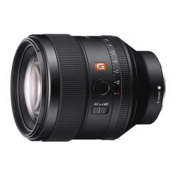 Sony SEL85F14GM Operating instructions | Manualzz