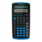 Texas Instruments TI-30 ECO RS Calculator Data Sheet