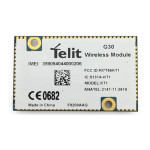 Telit Wireless Solutions G30 Hardware User's Manual