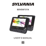 Sylvania SDVD8737A-EO 7″ DUAL SCREEN PORTABLE DVD PLAYER Owner's Manual