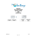 Sea Breeze WA12YR Air Conditioner Owner's Manual