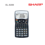 Sharp EL-5250 Calculator Operation Manuals