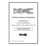 MCE VVMC-SCR Series M (ASME 2000) 42-02-4022 A1 Elevator Control User manual
