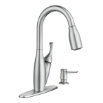 Moen 87032SRS Kendall Spot resist stainless one-handle high arc pulldown kitchen faucet Exploded Parts View