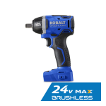 Kobalt KIW 3824B-03 Brushless-Amp 24-Volt Max Variable Speed Brushless 3/8-in Drive Cordless Impact Wrench Manual