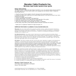 Monster RJE190070-00 AudioBridge Transmitter User Manual
