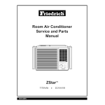 Friedrich ZQ10 Air Conditioner User Manual