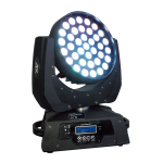 afx light LMH460Z-2 AFX -LED MOVING HEAD WASH 36x10W 4-IN-1 RGBW LED ZOOM Owner's Manual