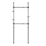 Unbranded Grn-CYW1-2390 Black Steel 2 Tier Adjustable Clothes Rack Installation Guide