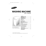 Samsung WA851SCJ User's Manual