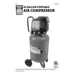 Powerfist 8866675 2 Gallon Twin-Tank Upright Portable Air Compressor Owner's Manual