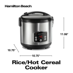 Hamilton Beach 37548 2-14 Cup Capacity (Cooked) Rice/Hot Cereal Cooker Use and Care Guide