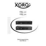 Xoro HRK 7564 / HRK 7560 Kabelreceiver (DVB-C) User manual