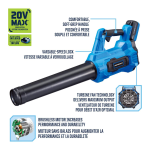 Mastercraft 20 V Max Brushless Cordless Leaf Blower Kit Instruction manual