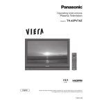 Panasonic VIERA TH-42PV7AZ Operating Instructions Manual