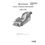 Hitachi VM-C1E Instruction manual