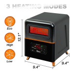 Dr. Infrared Heater DR-978 1500-Watt Infrared Quartz Cabinet Indoor Electric Space Heater Owner's Manual