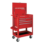Harbor Freight Tools 30 in. 5 Drawer 704 lb. Capacity Glossy Red Tool Cart Product manual