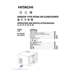 Hitachi RA-08JF2, RA-10JF2 Operation And Installtion Manual
