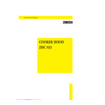 Zanussi ZHC 925 Instruction Booklet