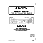 Audiovox 1286097 Owner's Manual