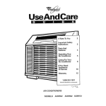 Whirlpool AC0052 Use and care guide