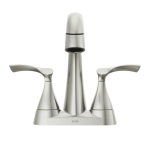 Delta 25748LF-SPPD Sandover Spotshield Brushed Nickel 2-handle 4-in Centerset WaterSense Bathroom Sink Faucet Dimensions Guide