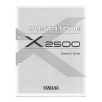 Yamaha X2500 Owner's manual
