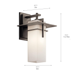 Kichler Lighting 49646OZ Caterham™ 100W 1-Light Post Mount Lantern Specification