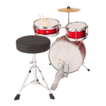 PP PP101RD Drums Junior 3 Piece Drum Kit Assembly Instructions