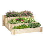 Outsunny 845-639 3 Tier Raised Garden Bed Elevated Flower Planter Box User guide